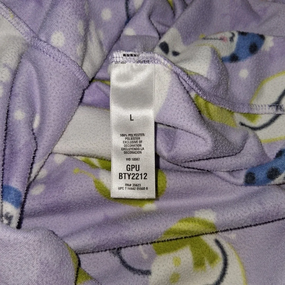 Carters Super Comfy Kids Girls Snowman‎ Print Fleece Nightgown Pajama Dress L